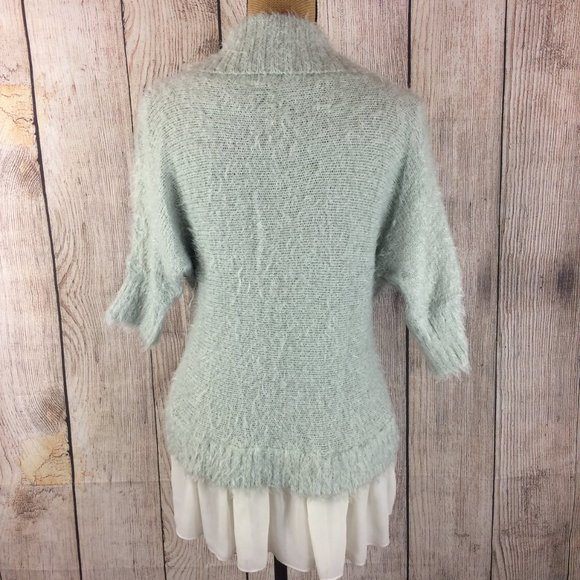 BKE 3/4 Dolman Sleeve Cowl Neck Knit Sweater Sz L - Picture 3 of 8